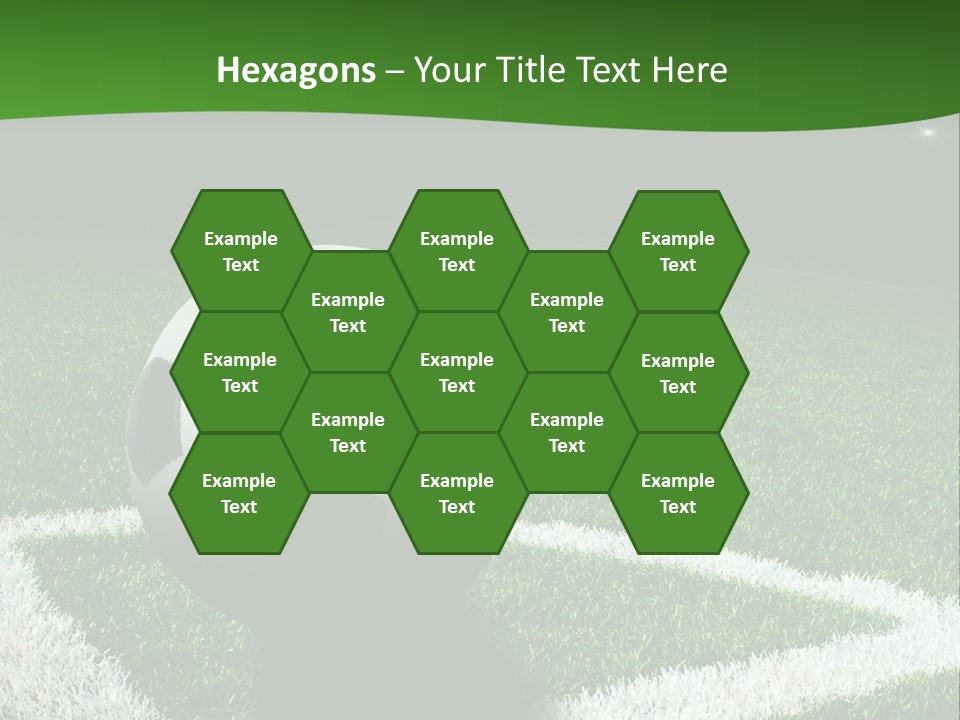 A Soccer Ball On A Soccer Field Powerpoint Template PowerPoint Template