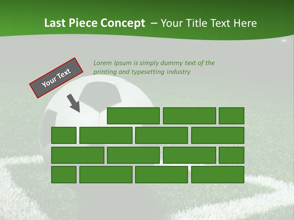 A Soccer Ball On A Soccer Field Powerpoint Template PowerPoint Template