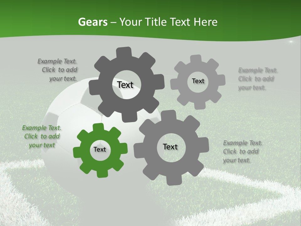 A Soccer Ball On A Soccer Field Powerpoint Template PowerPoint Template