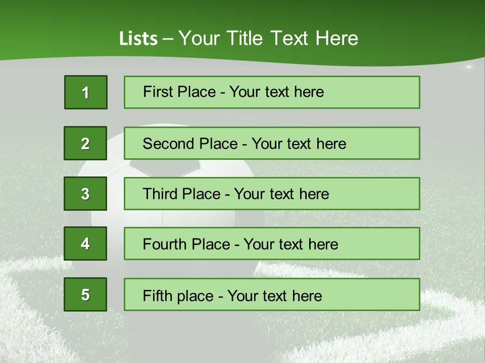 A Soccer Ball On A Soccer Field Powerpoint Template PowerPoint Template