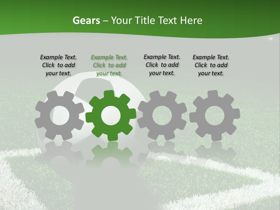 A Soccer Ball On A Soccer Field Powerpoint Template PowerPoint Template