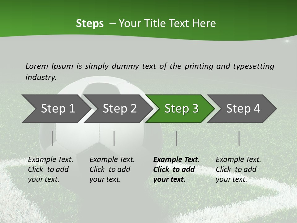 A Soccer Ball On A Soccer Field Powerpoint Template PowerPoint Template