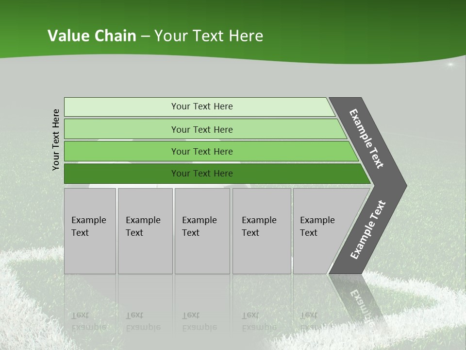A Soccer Ball On A Soccer Field Powerpoint Template PowerPoint Template