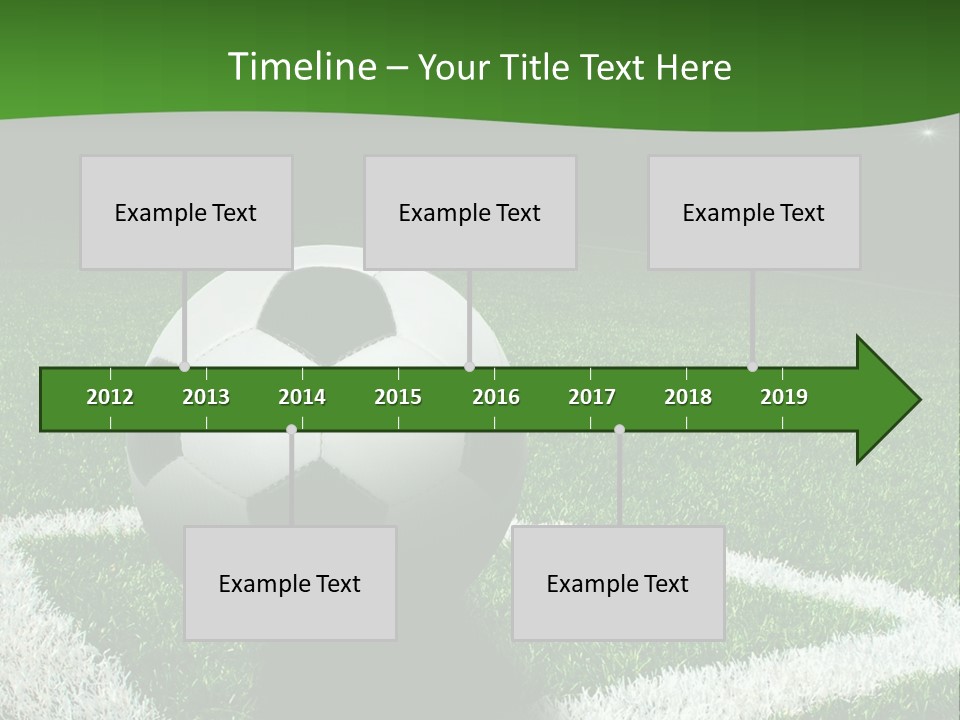 A Soccer Ball On A Soccer Field Powerpoint Template PowerPoint Template