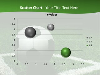 A Soccer Ball On A Soccer Field Powerpoint Template PowerPoint Template