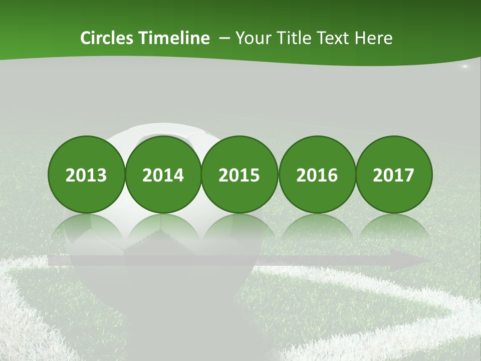 A Soccer Ball On A Soccer Field Powerpoint Template PowerPoint Template