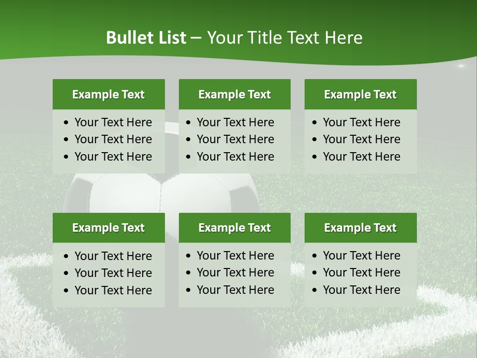 A Soccer Ball On A Soccer Field Powerpoint Template PowerPoint Template