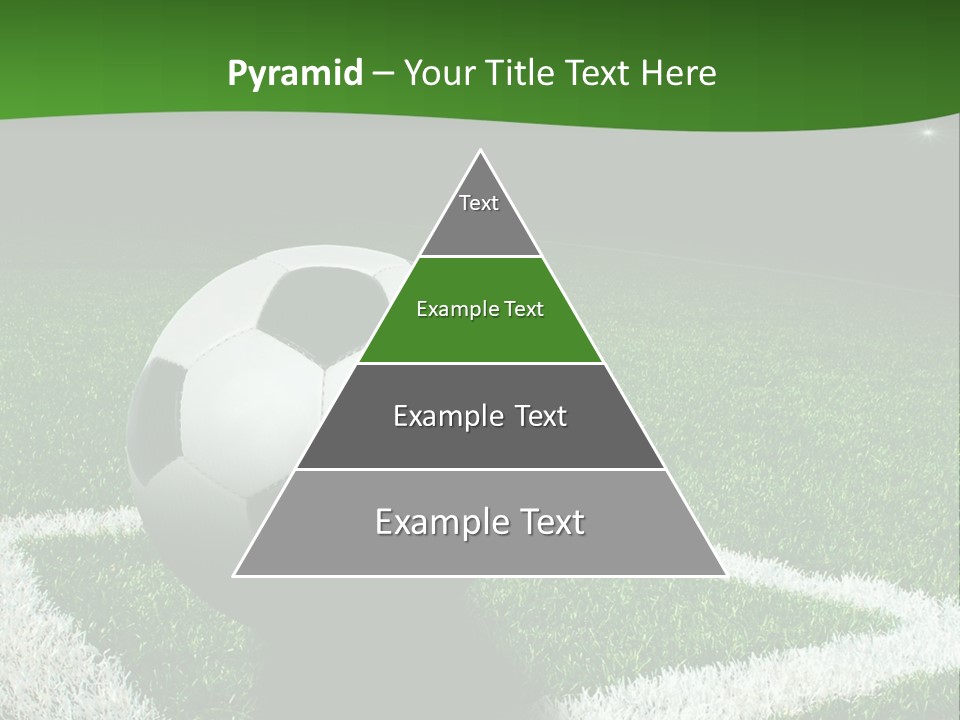 A Soccer Ball On A Soccer Field Powerpoint Template PowerPoint Template