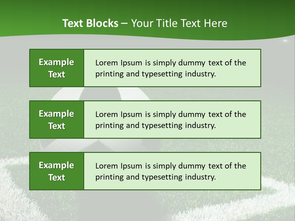 A Soccer Ball On A Soccer Field Powerpoint Template PowerPoint Template
