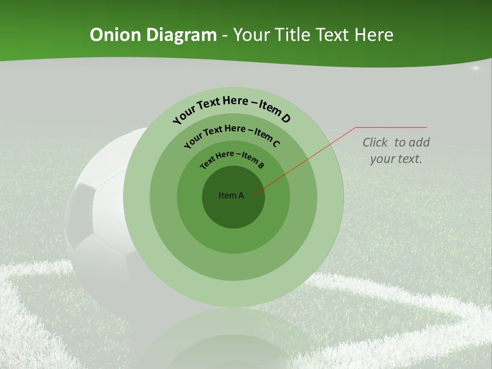 A Soccer Ball On A Soccer Field Powerpoint Template PowerPoint Template