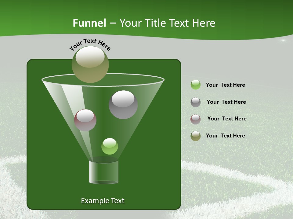 A Soccer Ball On A Soccer Field Powerpoint Template PowerPoint Template