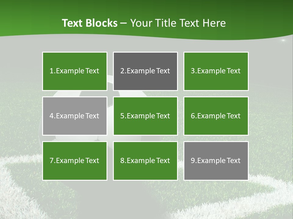 A Soccer Ball On A Soccer Field Powerpoint Template PowerPoint Template