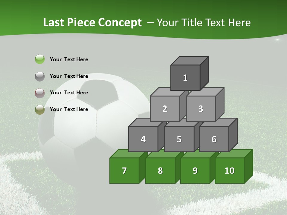 A Soccer Ball On A Soccer Field Powerpoint Template PowerPoint Template
