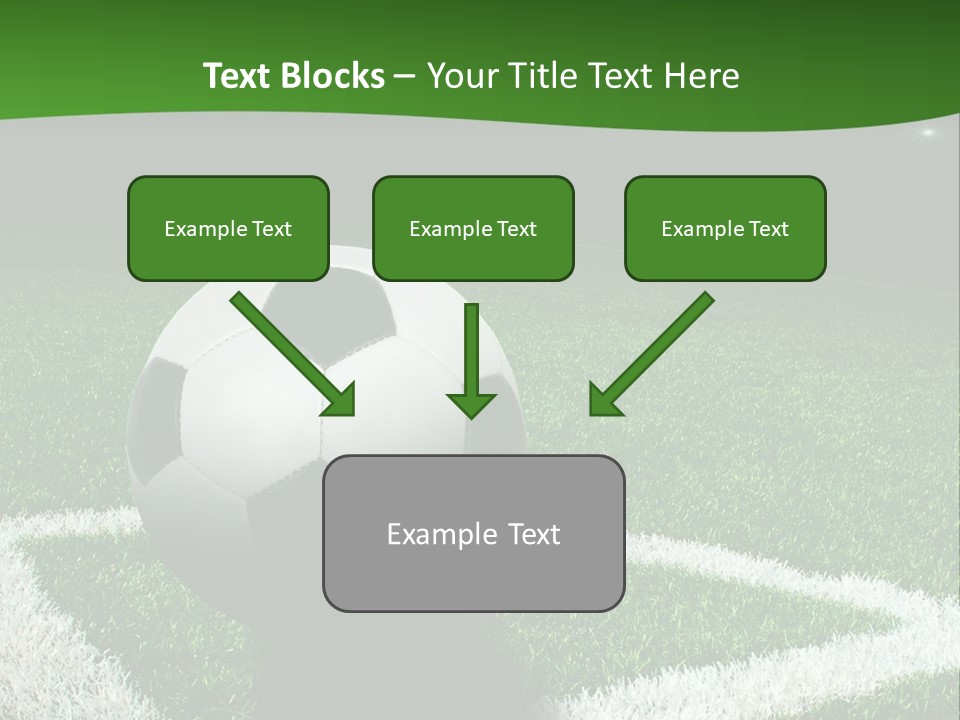 A Soccer Ball On A Soccer Field Powerpoint Template PowerPoint Template