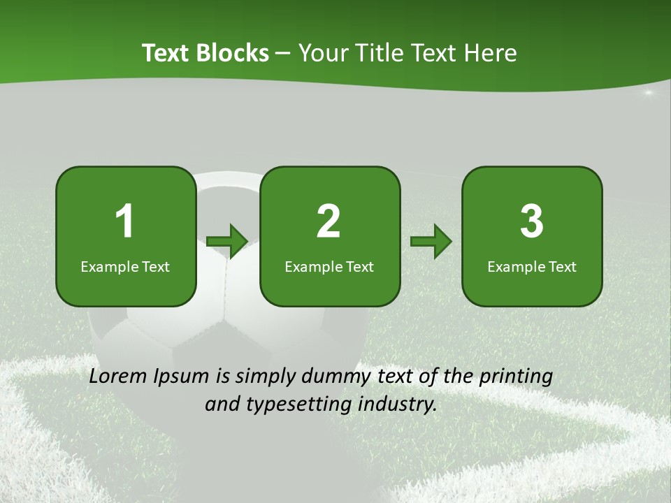 A Soccer Ball On A Soccer Field Powerpoint Template PowerPoint Template
