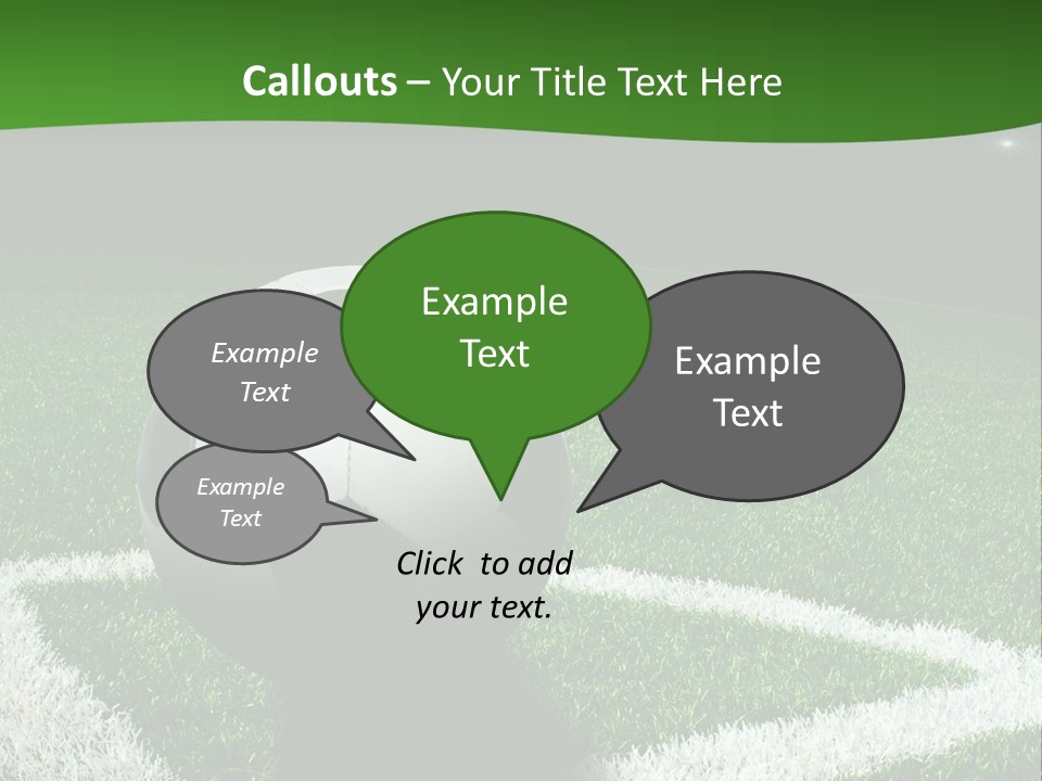 A Soccer Ball On A Soccer Field Powerpoint Template PowerPoint Template
