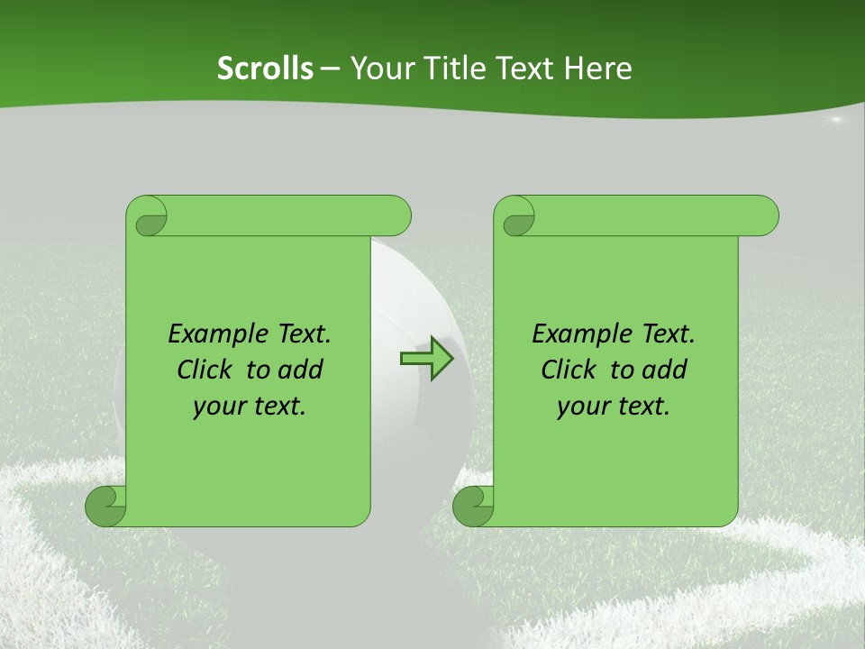 A Soccer Ball On A Soccer Field Powerpoint Template PowerPoint Template