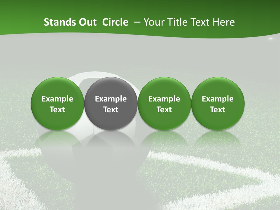 A Soccer Ball On A Soccer Field Powerpoint Template PowerPoint Template