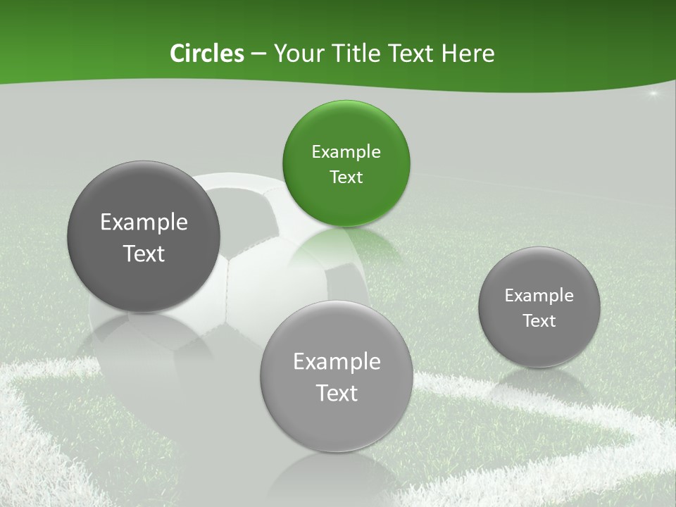 A Soccer Ball On A Soccer Field Powerpoint Template PowerPoint Template