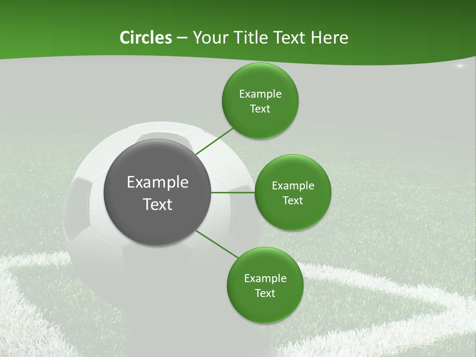 A Soccer Ball On A Soccer Field Powerpoint Template PowerPoint Template