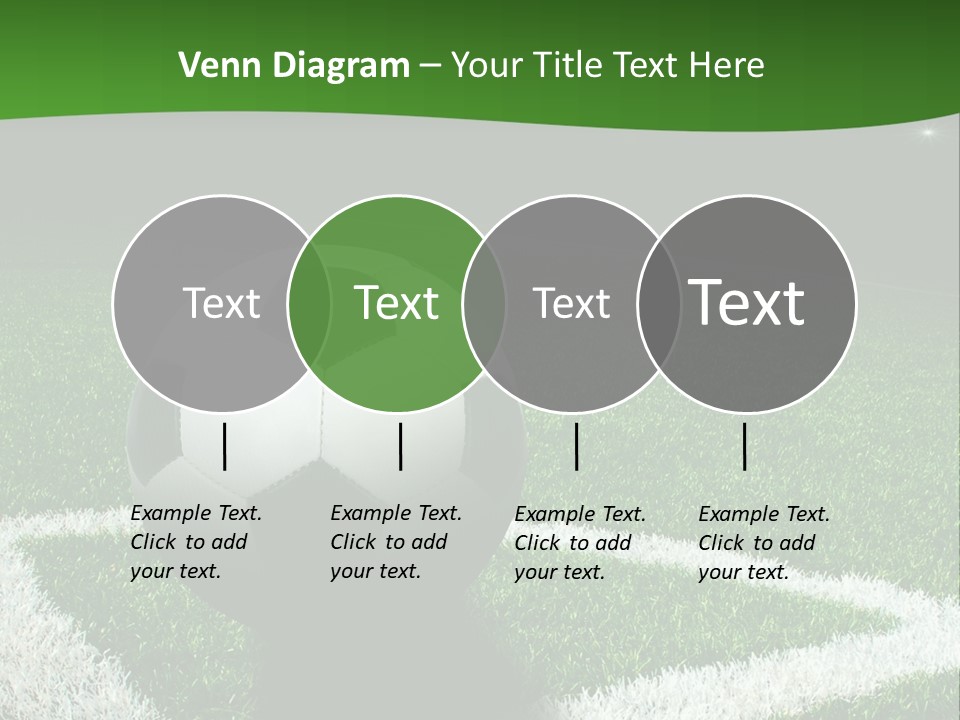 A Soccer Ball On A Soccer Field Powerpoint Template PowerPoint Template