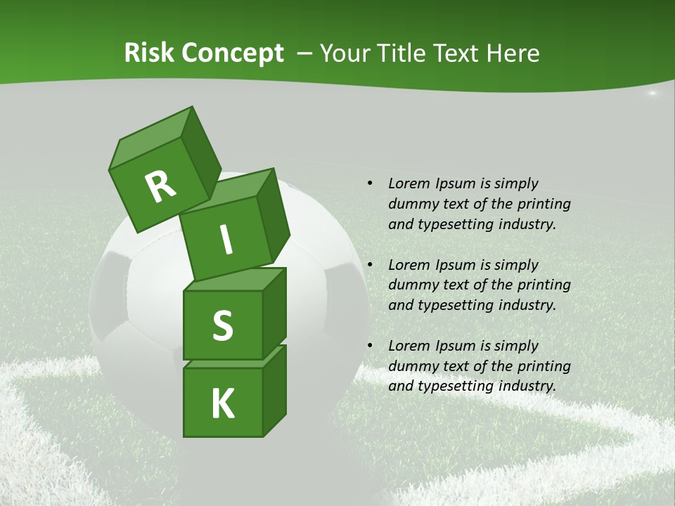 A Soccer Ball On A Soccer Field Powerpoint Template PowerPoint Template