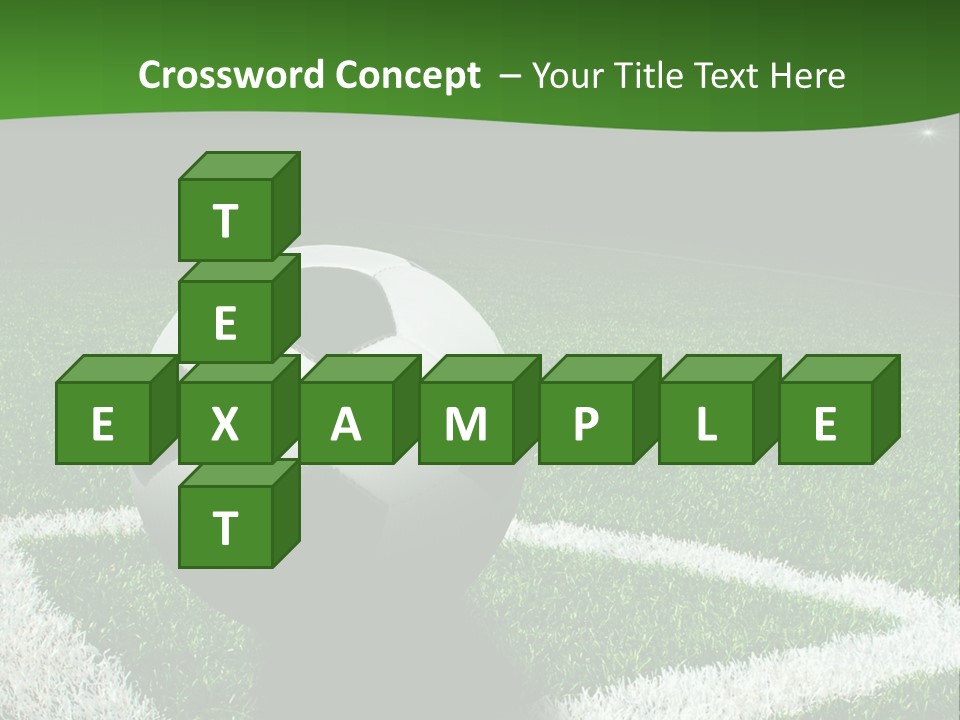 A Soccer Ball On A Soccer Field Powerpoint Template PowerPoint Template