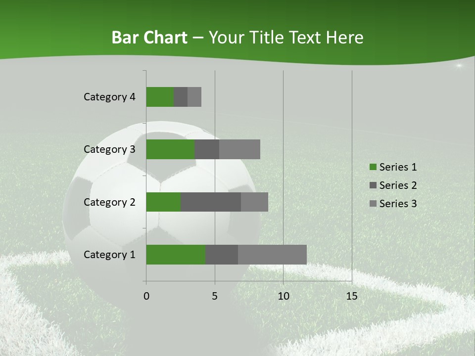 A Soccer Ball On A Soccer Field Powerpoint Template PowerPoint Template