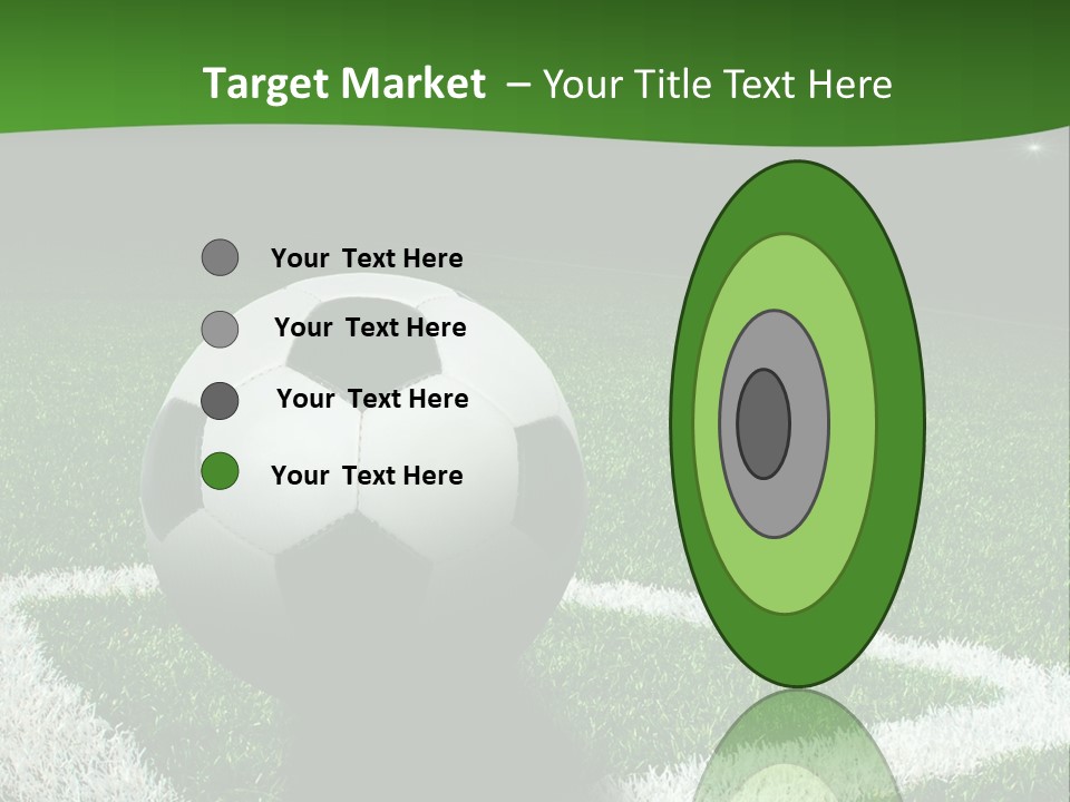 A Soccer Ball On A Soccer Field Powerpoint Template PowerPoint Template