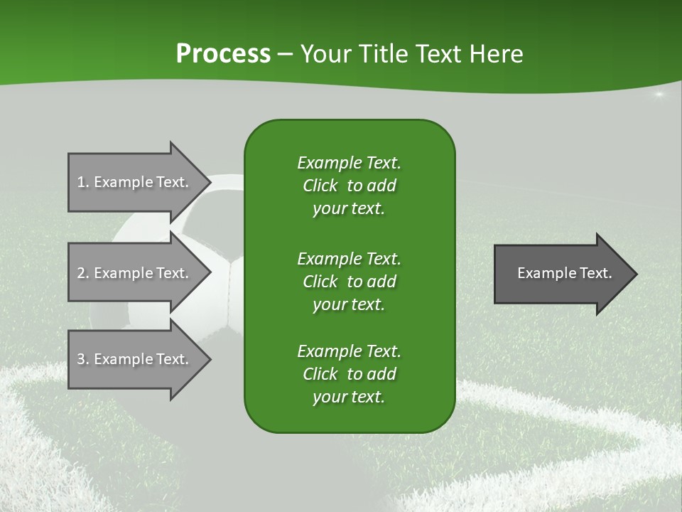 A Soccer Ball On A Soccer Field Powerpoint Template PowerPoint Template