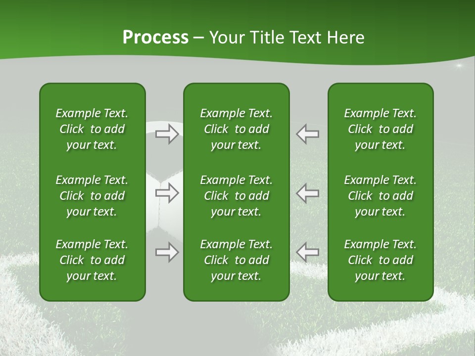A Soccer Ball On A Soccer Field Powerpoint Template PowerPoint Template