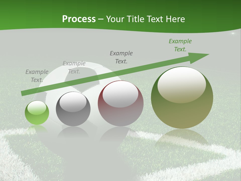 A Soccer Ball On A Soccer Field Powerpoint Template PowerPoint Template