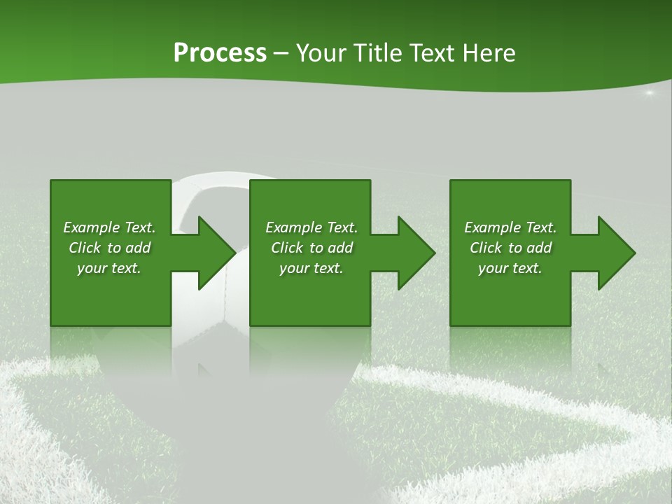 A Soccer Ball On A Soccer Field Powerpoint Template PowerPoint Template