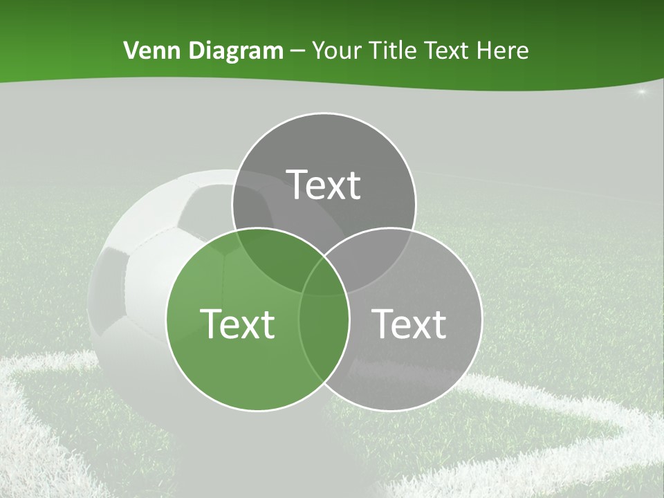A Soccer Ball On A Soccer Field Powerpoint Template PowerPoint Template