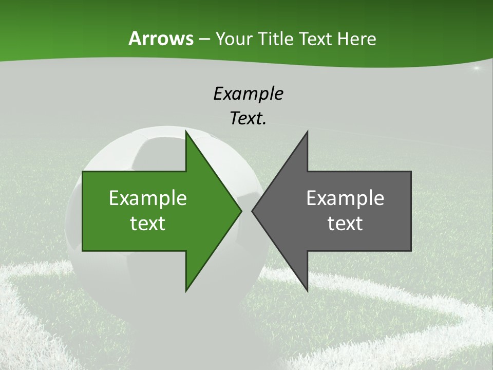 A Soccer Ball On A Soccer Field Powerpoint Template PowerPoint Template