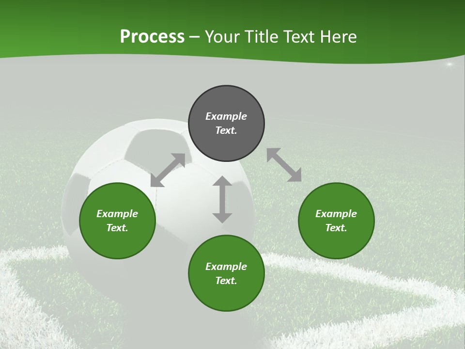 A Soccer Ball On A Soccer Field Powerpoint Template PowerPoint Template