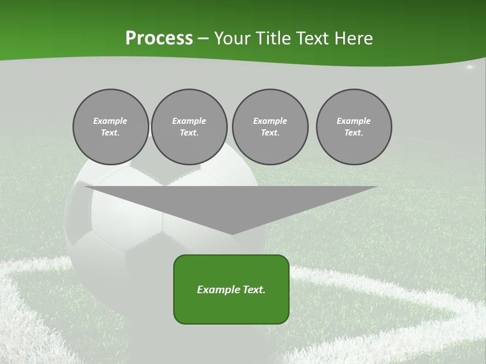 A Soccer Ball On A Soccer Field Powerpoint Template PowerPoint Template