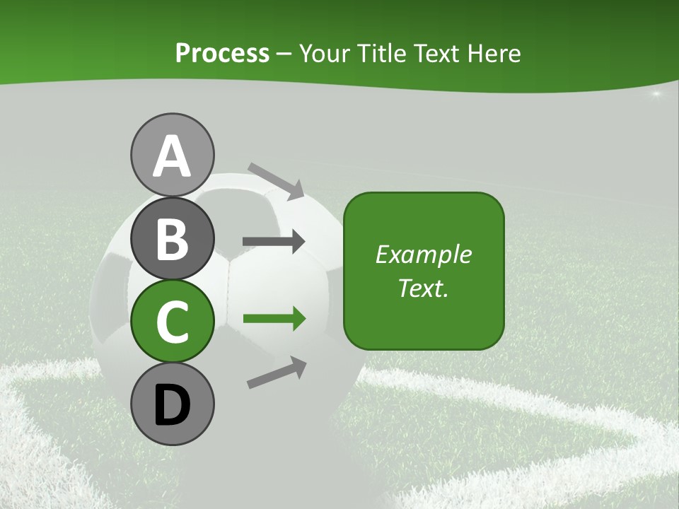 A Soccer Ball On A Soccer Field Powerpoint Template PowerPoint Template