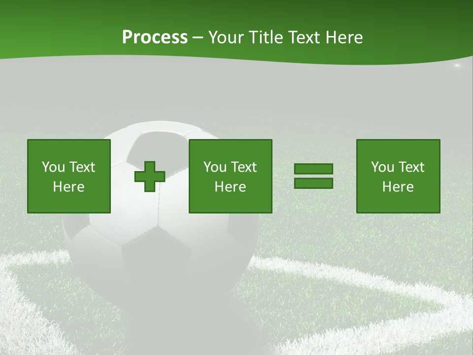 A Soccer Ball On A Soccer Field Powerpoint Template PowerPoint Template