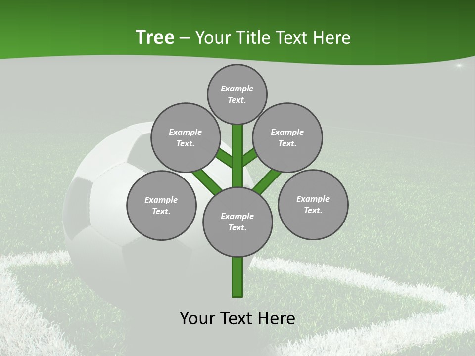 A Soccer Ball On A Soccer Field Powerpoint Template PowerPoint Template