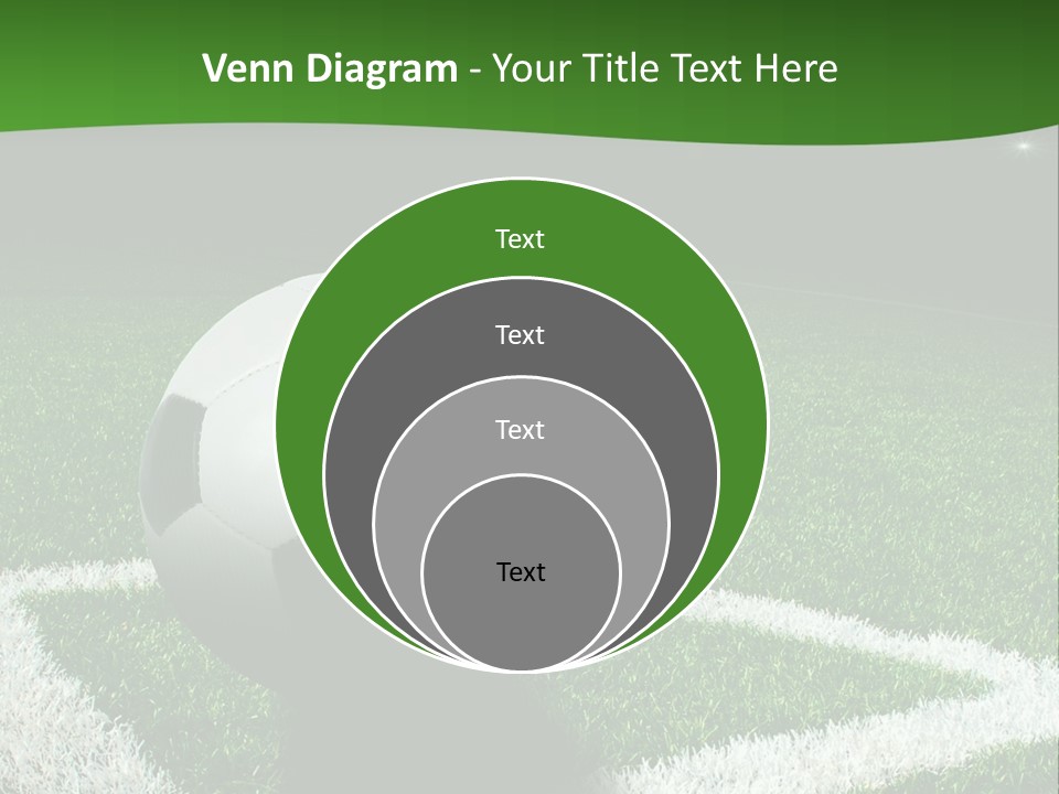 A Soccer Ball On A Soccer Field Powerpoint Template PowerPoint Template