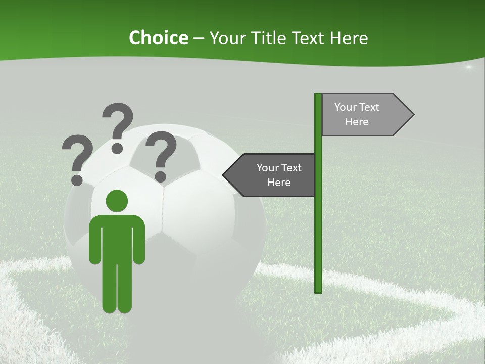 A Soccer Ball On A Soccer Field Powerpoint Template PowerPoint Template