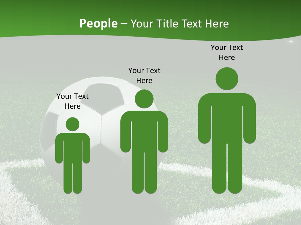 A Soccer Ball On A Soccer Field Powerpoint Template PowerPoint Template