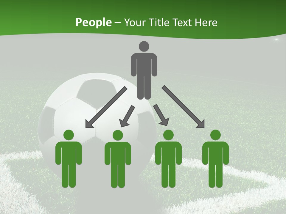 A Soccer Ball On A Soccer Field Powerpoint Template PowerPoint Template