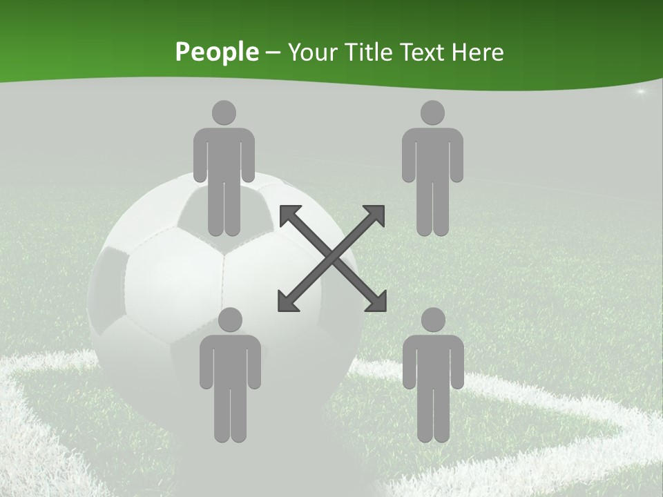 A Soccer Ball On A Soccer Field Powerpoint Template PowerPoint Template