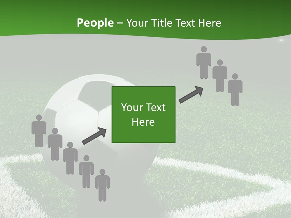 A Soccer Ball On A Soccer Field Powerpoint Template PowerPoint Template