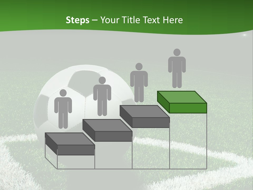 A Soccer Ball On A Soccer Field Powerpoint Template PowerPoint Template