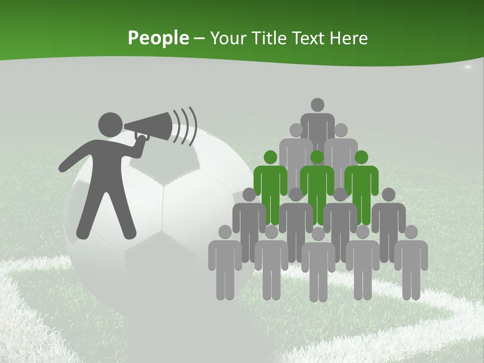 A Soccer Ball On A Soccer Field Powerpoint Template PowerPoint Template