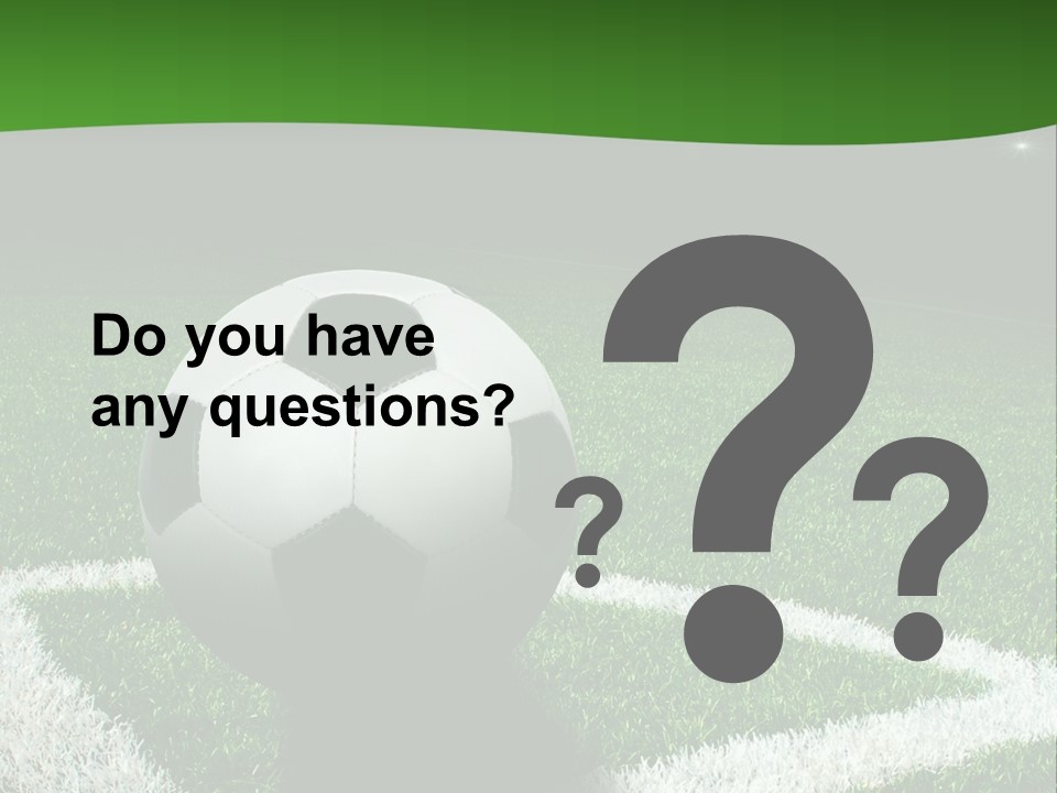 A Soccer Ball On A Soccer Field Powerpoint Template PowerPoint Template