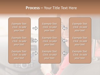 A Woman Driving A Car With A Cell Phone In Her Hand PowerPoint Template